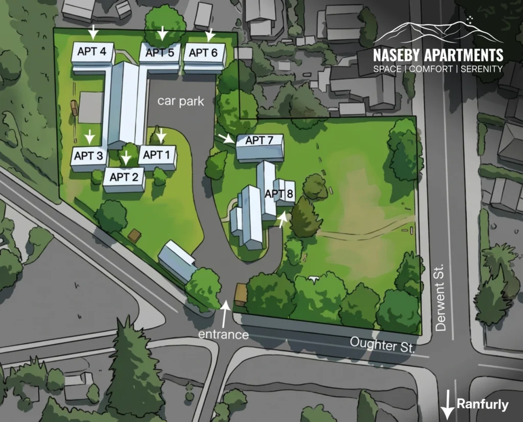Site plan - Naseby Apartments